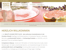 Tablet Screenshot of beautylounge-dresden.eu